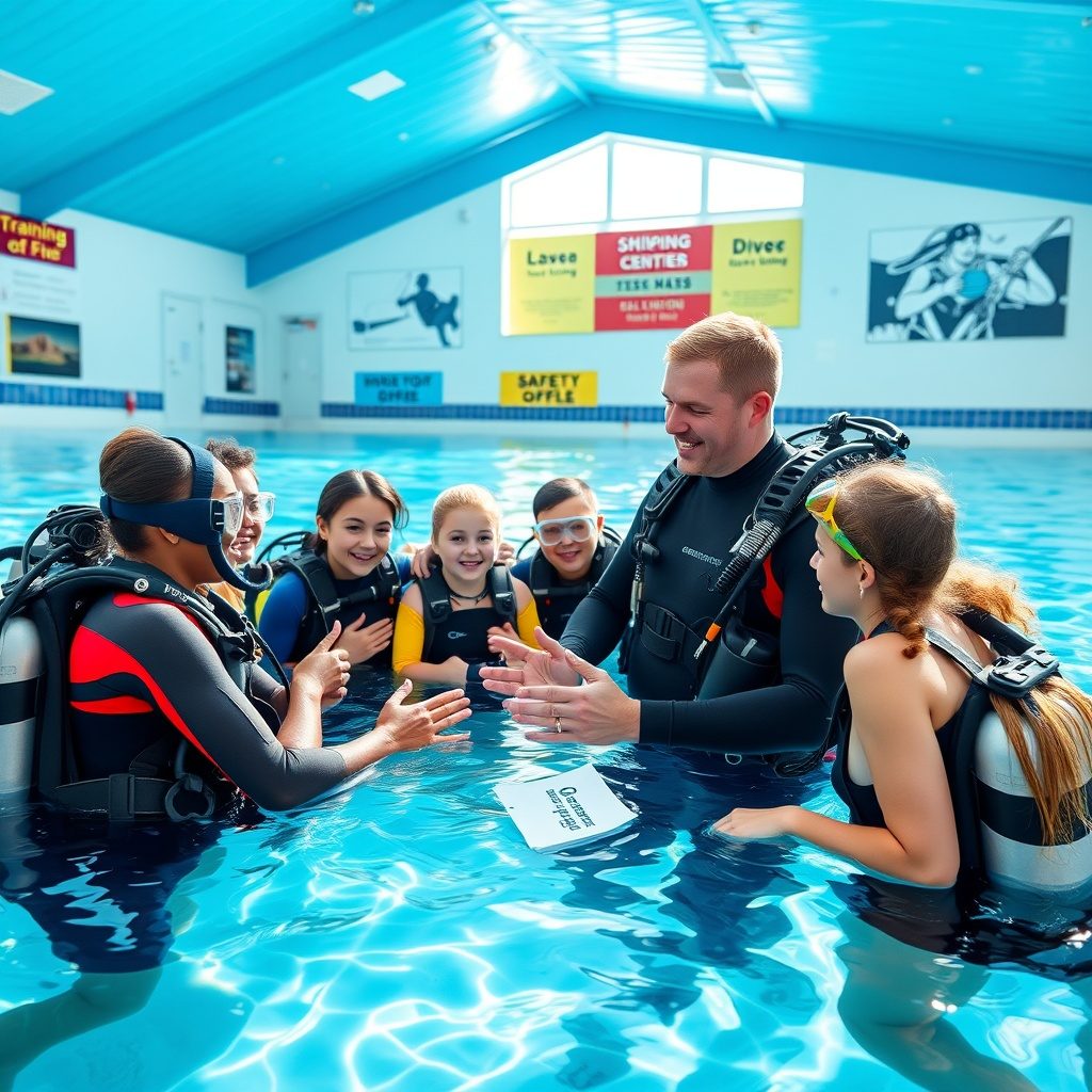 Scuba diving course in action